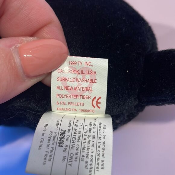 1999 Original Ty Beanie Baby Luke the Black Lab NWT excellent Used Condition 6” - Picture 10 of 11
